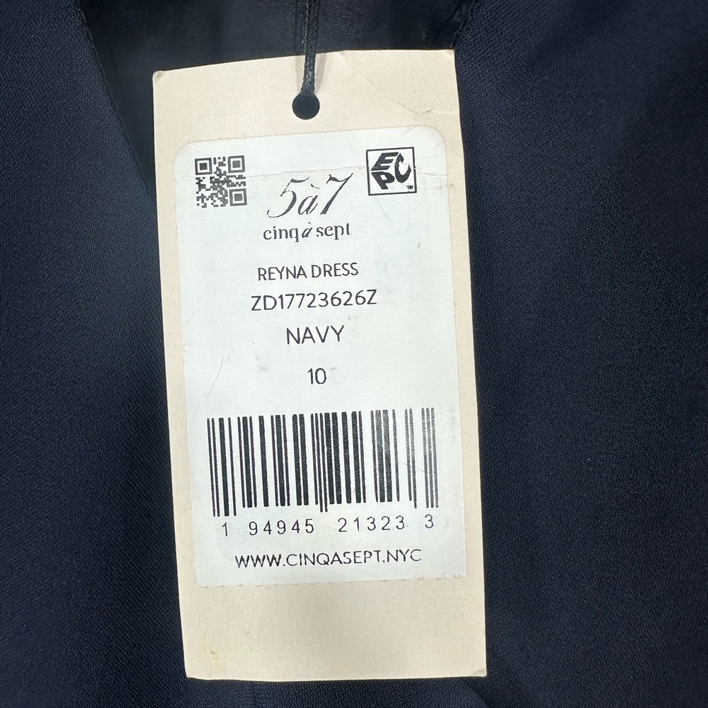 cinq a sept Navy Wrap Mini Dress - Picture 6 of 10